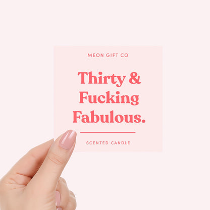 Thirty & Fabulous Candle