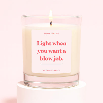 Light This When You Want a BJ Candle